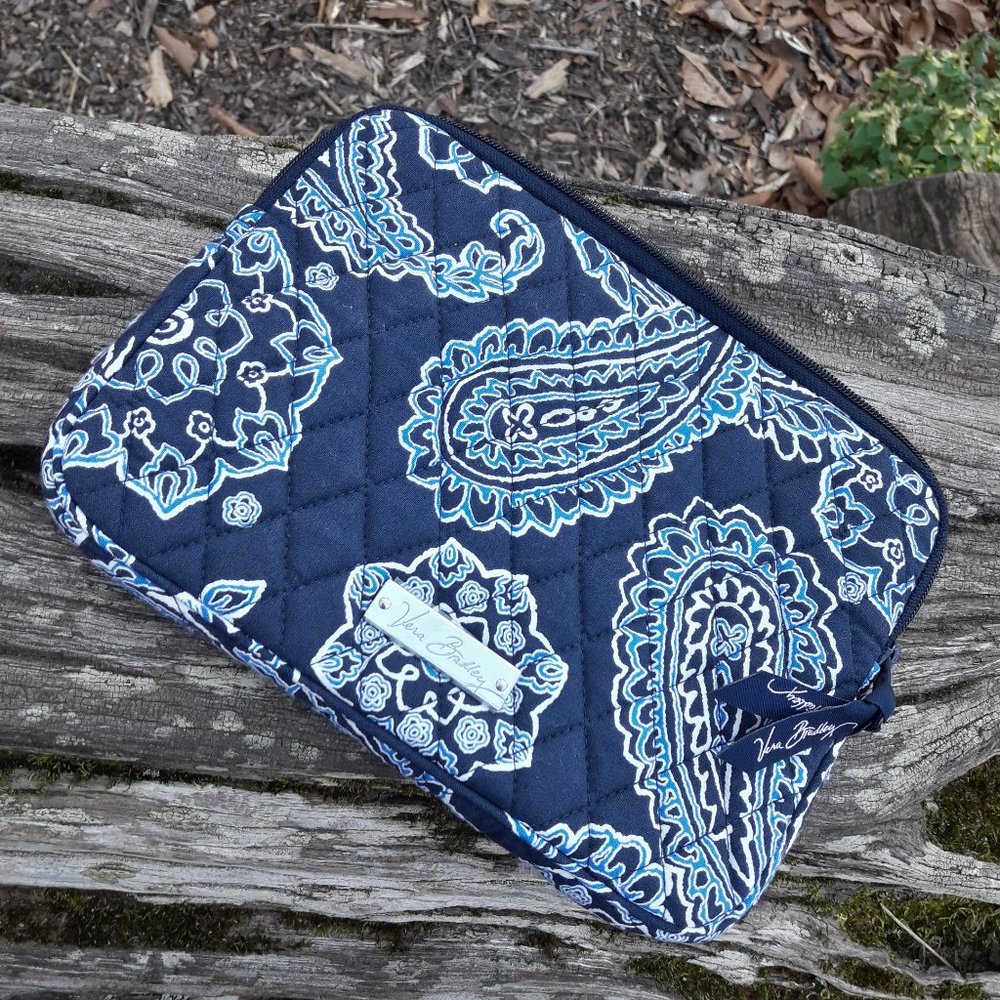 Vera Bradley Ipod Case Padded Purse Blue Paisley